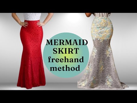 Видео: Как раскроить юбку-русалку вручную #раскрой от руки #без выкройки