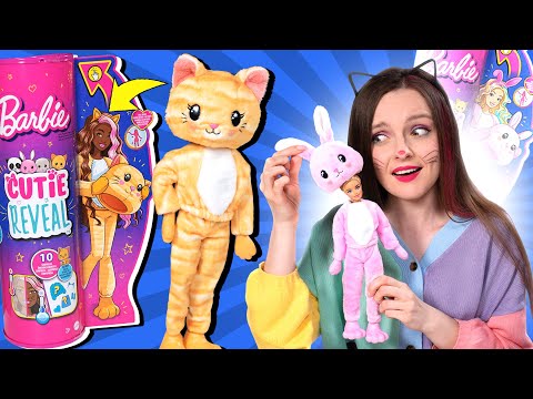 Видео: ЛУЧШАЯ НОВИНКА🌟 Barbie Cutie Reveal ВНУТРИ ЗАЙЦА и КОТА: обзор и распаковка