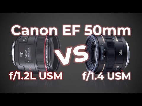 Видео: Сравнение светосильных "полтинников" Canon EF 50mm f/1.4 USM против f/1.2L USM