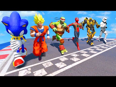 Видео: все супергерои бегут вызов ep.2 (смешной конкурс) - GTA V моды