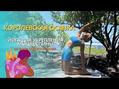 Видео: ЙОГА ДЛЯ КОРОЛЕВСКОЙ ОСАНКИ: Укрепление спины и Облегчение Боли Под Лопатками