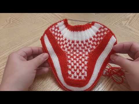 Видео: Новогодние тапочки-следки на двух спицах без швов   //    patik modelleri