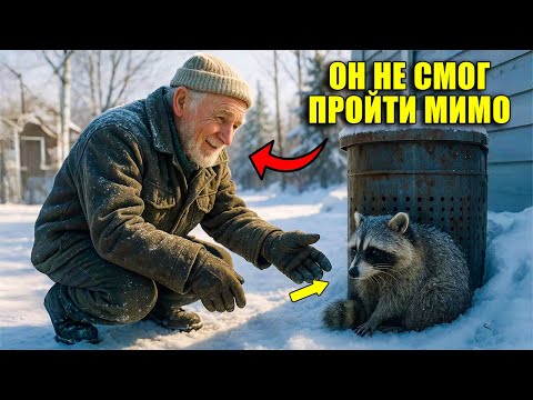 Видео: ОН НАШЁЛ ЕНОТА, ЗАМЁРЗШЕГО У УРНЫ… И НЕ СМОГ ПРОЙТИ МИМО