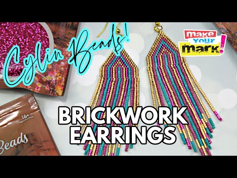 Видео: Сделайте серьги в стиле кирпичной кладки вместе со мной, используя цилиндрические бусины от John ...