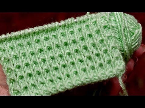 Видео: Узоры спицами. Плотный узор со снятыми петлями. Красивый узор для шапок.