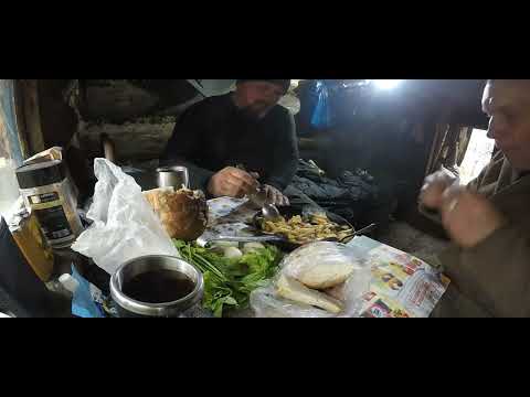 Видео: Обедаем в избушке. Кушаем добытую дичь. 
