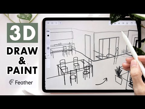Видео: РИСОВАНИЕ И РАСКРАСКА В 3D 🎨 — руководство и учебное пособие по приложению Feather