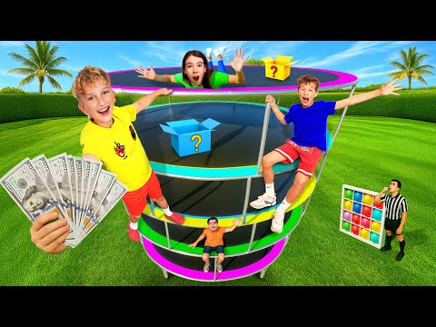 Видео: Последний, кто покинет батутную башню, выиграет 10 000 долларов!