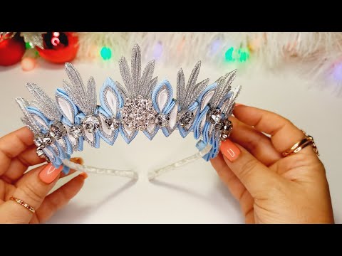 Видео: НОВОГОДНЯЯ КОРОНА КАНЗАШИ 2023г, МК / DIY NEW YEAR KANZASHI CROWN