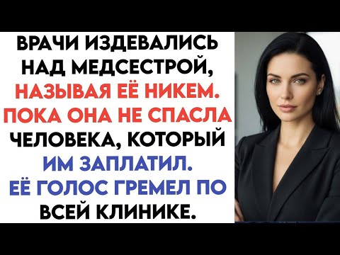 Видео: Врачи издевались над санитаркой, называли её никем —пока она не спасла того, кто платит им зарплату