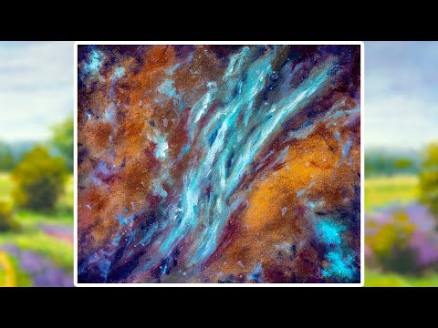 Видео: КОСМИЧЕСКАЯ АБСТРАКЦИЯ | Рисуем картину акрилом | Полный видео УРОК РИСОВАНИЯ