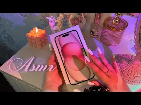 Видео: асмр мой iPhone 15 pink 🎀 чехлы и приложения 👼🏼