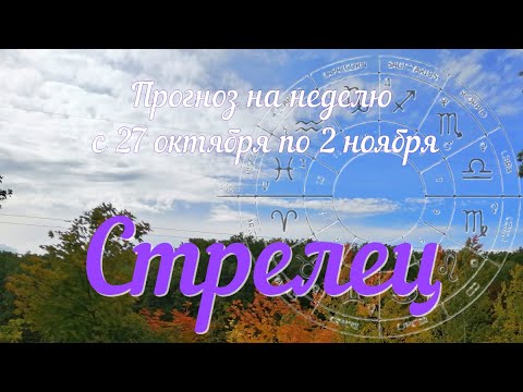 Видео: СТРЕЛЕЦ ♐️Прогноз на неделю с 27 октября по 2 ноября .