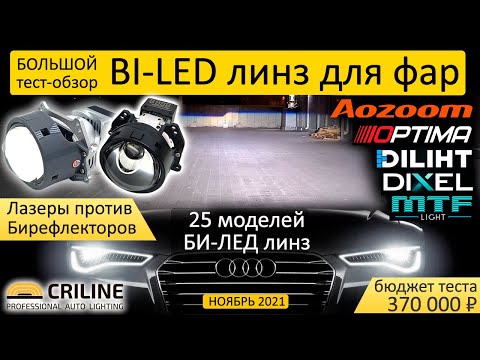 Видео: Выбираем БИ-ЛЕД линзы для фар. Тест-обзор 25 модулей Bi-LED Aozoom, MTF, Dixel, Optima, Hella