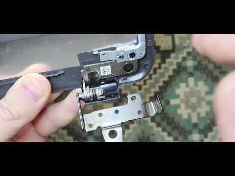 Видео: Как заменить экран, матрицу ноутбука НР 250 G4, как отрегулировать петли экрана ноутбука.