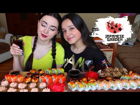 Видео: ОБЗОР JAPANESEGARDENSUSHI C АЙСЕЛЬ / МУКБАНГ СУШИ РОЛЛЫ / asmr / Ayka Emilly