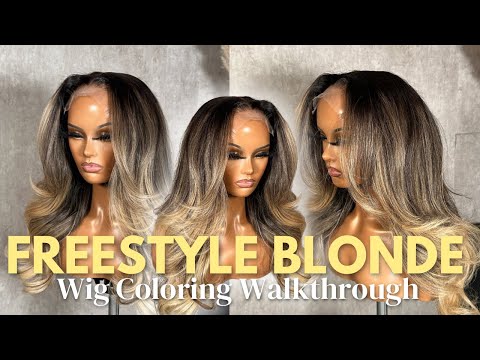 Видео: Freestyle Blonde Faux Balayage | Пошаговое руководство по окрашиванию парика