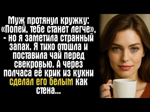 Видео: Муж протянул кружку: «Попей, тебе станет легче», — но я заметила странный запах. Я тихо отошла...