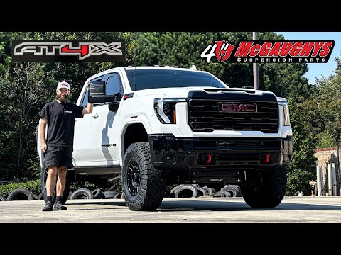 Видео: ГОТОВ К ТРЕЙЛИНГУ: GMC 2500 AT4X 2025 года | 4-дюймовый подъемник McGaughys | 18-дюймовые колеса ...