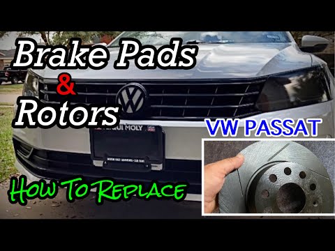 Видео: Как заменить тормозные колодки и роторы (передние) VW Passat #volkswagen