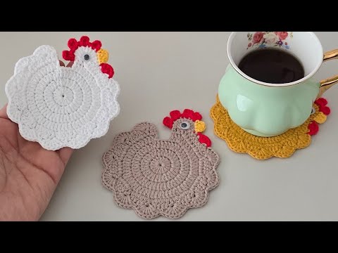 Видео: 🐔Простая подставка под горячее в виде курицы и пасхальные проекты по вязанию крючком🐣