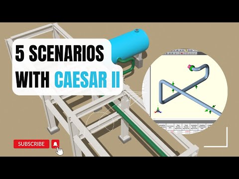 Видео: Анализ напряжений в трубопроводах горизонтальных сосудов: использование CAESAR II