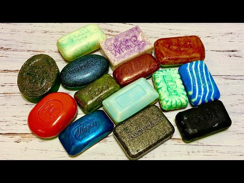 Видео: ASMR Soap/ cutting dry paint soap/ резка сухого крашенного мыла