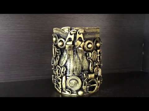 Видео: 984. Ваза (пепельница) в стиле Стимпанк из жестяной банки.  DIY steampunk vase.