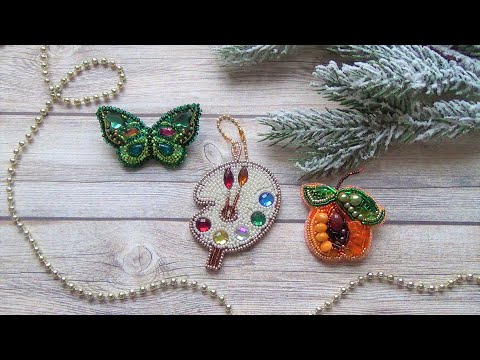 Видео: Вышиваем и собираем броши от Crystal Art, Абрис арт и подвеску от Nova Stitch