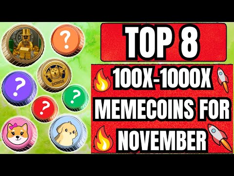 Видео: 🔥 ТОП-8 100X-1000X MEMECOIN-ОВ НА НОЯБРЬ!