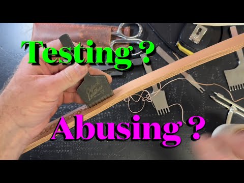 Видео: Справятся ли эти стамески для стежков с такой нагрузкой? Тестирование стамесок для стежков. #коже...