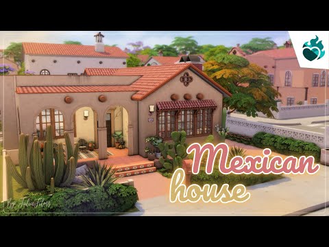 Видео: Мексиканский дом🌽│Строительство│Mexican House│SpeedBuild│NO CC [The Sims 4] #thesims4 #sims4
