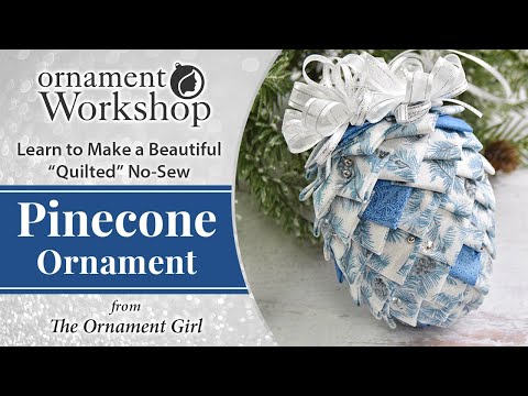 Видео: Как сделать стеганую сосновую шишку без шитья — квадратное сложение