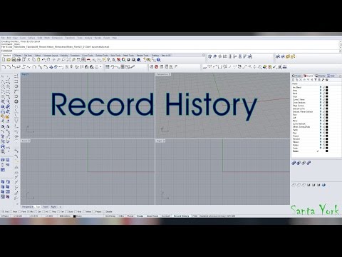 Видео: "Запись истории". "Record History" and many other tools . Rhinoceros Tutorial. #SantaYork