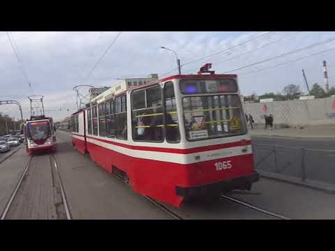Видео: Трамвай Санкт-Петербурга 9-388: ЛВС-2005 б.1112 по №25 (29.04.19)