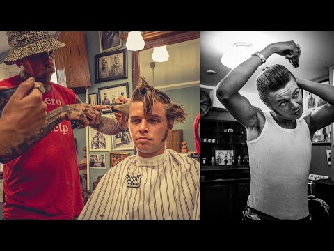 Видео: Урок по стрижке в стиле Элвиса от The Bloody Butcher