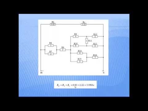 Видео: урок 3 - Нахождение эквивалентного сопротивления сложной схемы