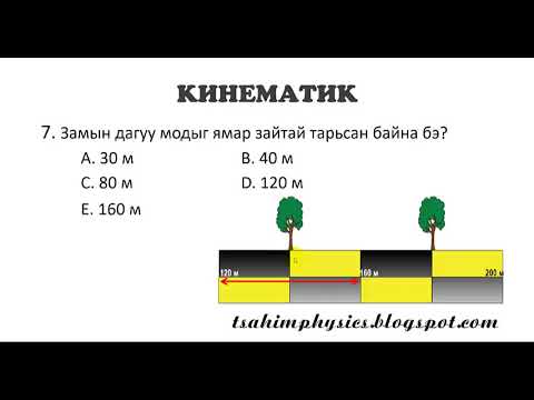 Видео: 1  Кинематик тест 1   10