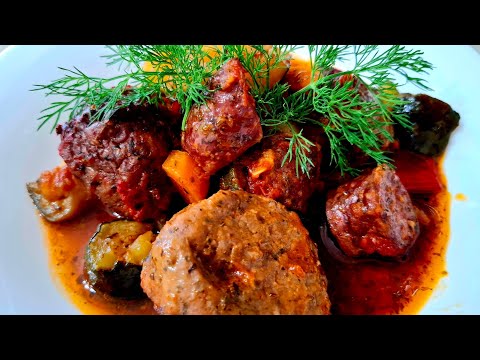 Видео: Нисковъглехидратен обяд, който ще те засити без вина! 🥩🍆 Кюфтета + зеленчуци във фурна 🍅🥒🥕
