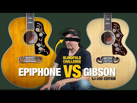 Видео: Вслепую: Epiphone против Gibson (сравнение SJ-200)
