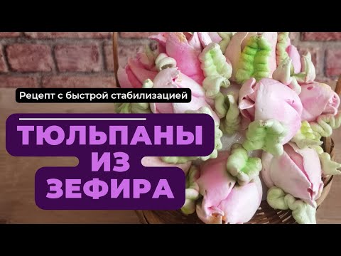 Видео: ТЮЛЬПАНЫ ИЗ ЗЕФИРА | БУКЕТ В КОРЗИНЕ | РЕЦЕПТ ЗЕФИРА С БЫСТРОЙ СТАБИЛИЗАЦИЕЙ