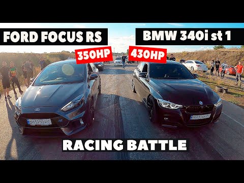 Видео: Ford Focus RS кинул вызов BMW 340i, Mustang 5.0