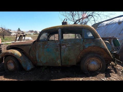 Видео: Москвич 401 он поехал после 30 лет простоя. 1950г. 3ч