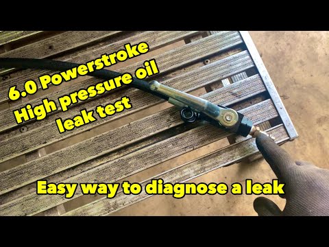 Видео: 6.0 Испытание воздуха в системе высокого давления масла Powerstroke