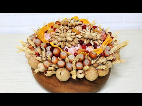 Видео: Осенний декор для дома / Букет из орехов и сухофруктов