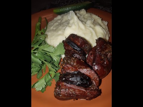 Видео: Шашлык  покорил сразу Всех за столом/ сердечки индейки  с Черносливом/ порадуй близких.