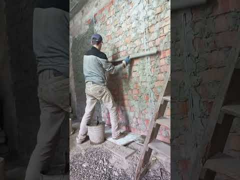 Видео: Накидка раствора ☆ на стену|как это все было