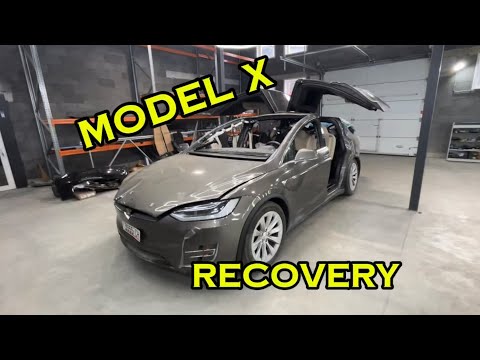 Видео: Tesla model X , которому не повезло .