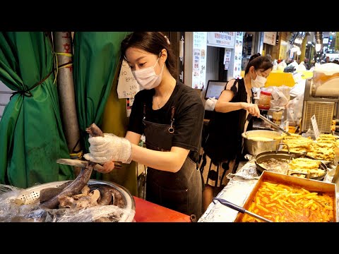Видео: Уличная еда Tteokbokki (Tteokbokki, Sundae, Kimbap) Корейская уличная еда