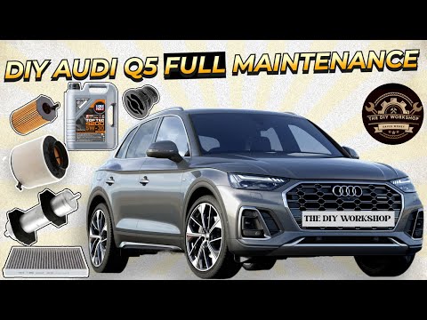Видео: AUDI Q5 Полный сервис Топливный фильтр Масляный салонный воздушный фильтр Пыльца Сделай сам